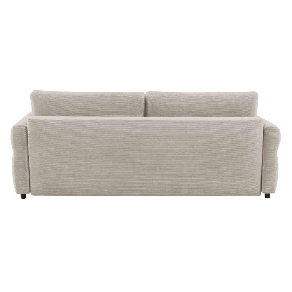 Haran Sofa w/Sleeper, Storage & 2 Pillows Beige Fabric. Picture 6