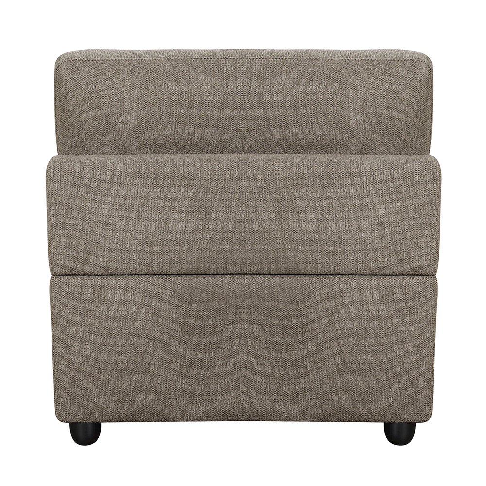 Rylie Modular - Armless Chair w/Pillow Brown Linen. Picture 4