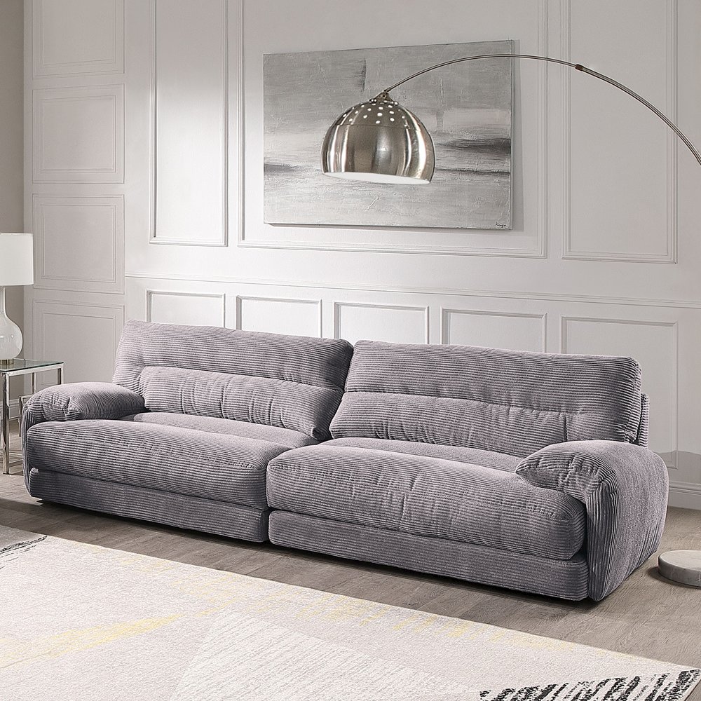 Cadenza Sofa Gray Corduroy. Picture 1