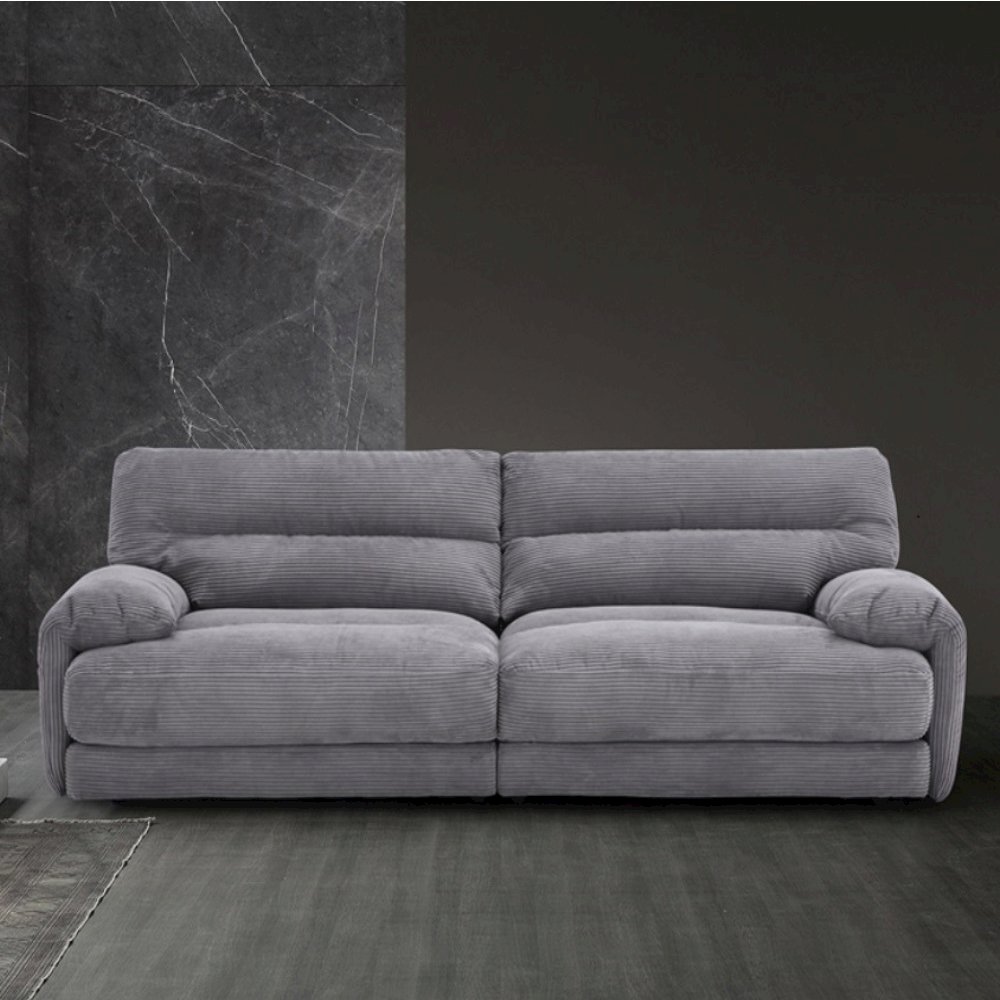 Cadenza Loveseat Gray Corduroy. Picture 1