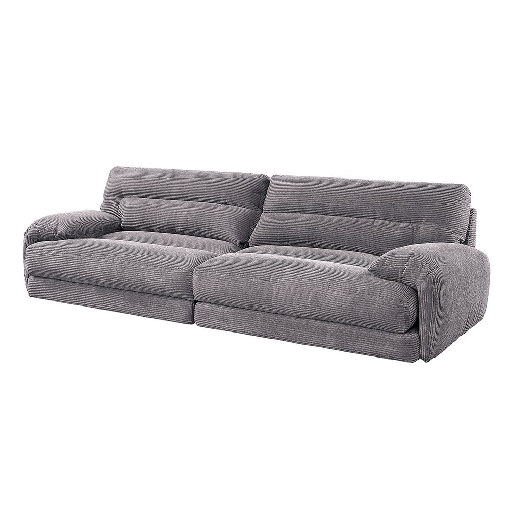 Cadenza Loveseat Gray Corduroy. Picture 3