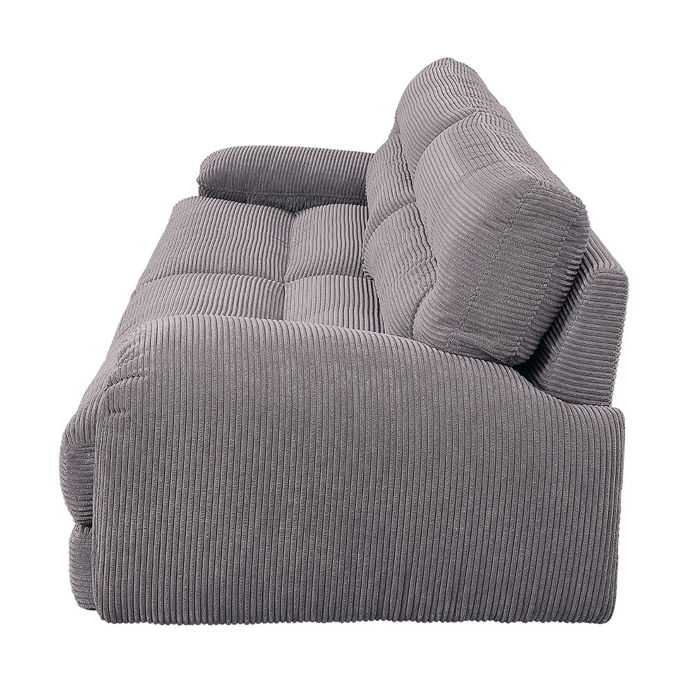 Cadenza Loveseat Gray Corduroy. Picture 5