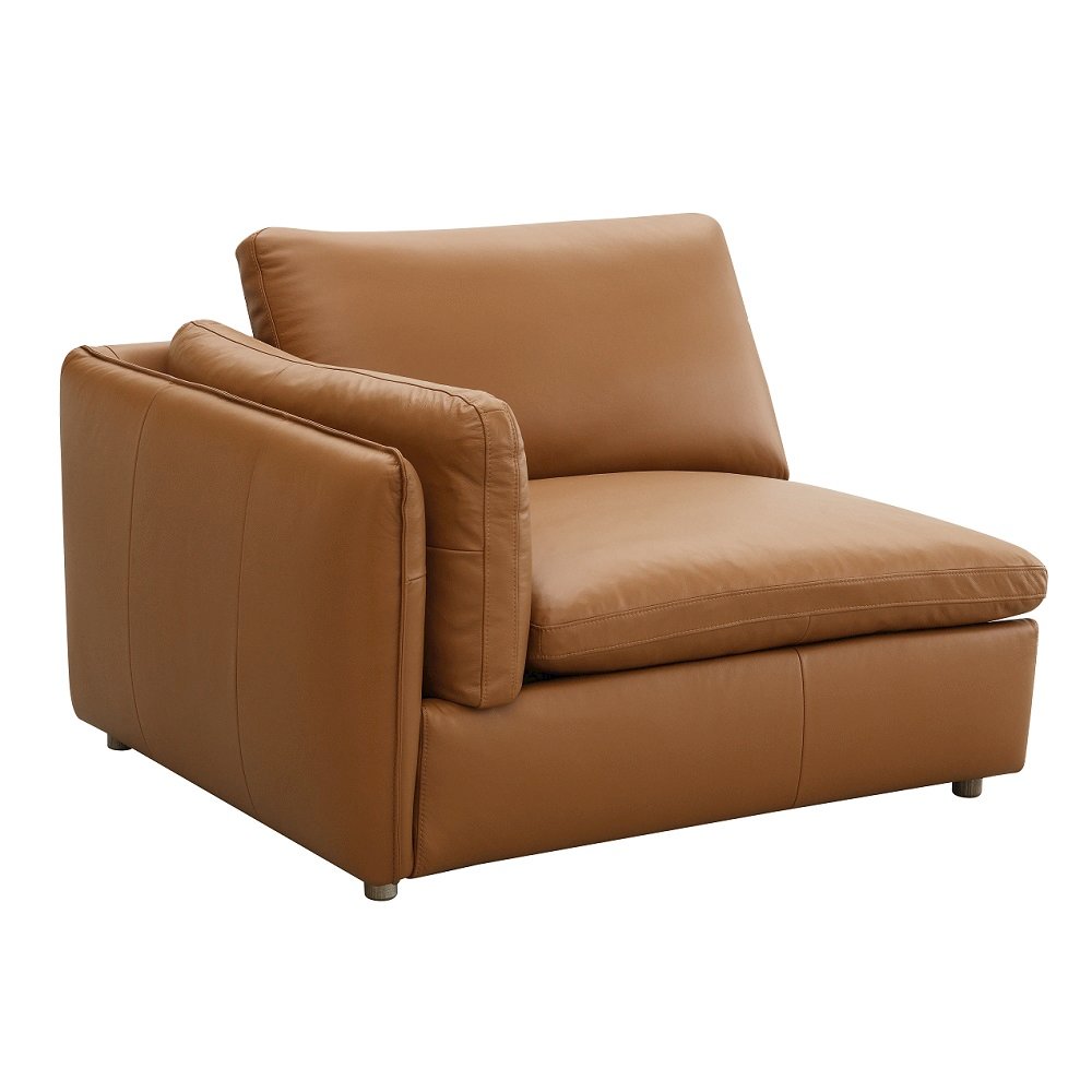 Brighton Modular - LF Arm Chair Brown Top Grain Leather. Picture 2