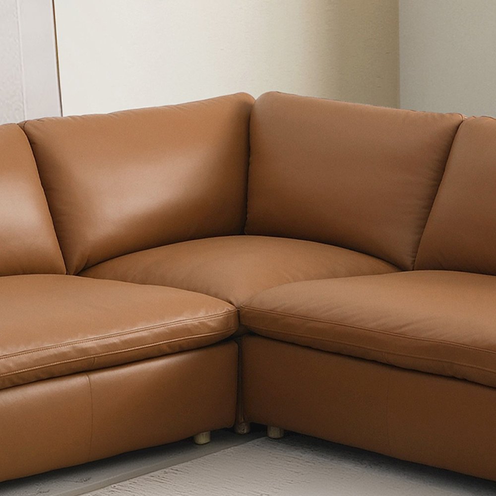 Brighton Modular  - Wedge Brown Top Grain Leather. Picture 1