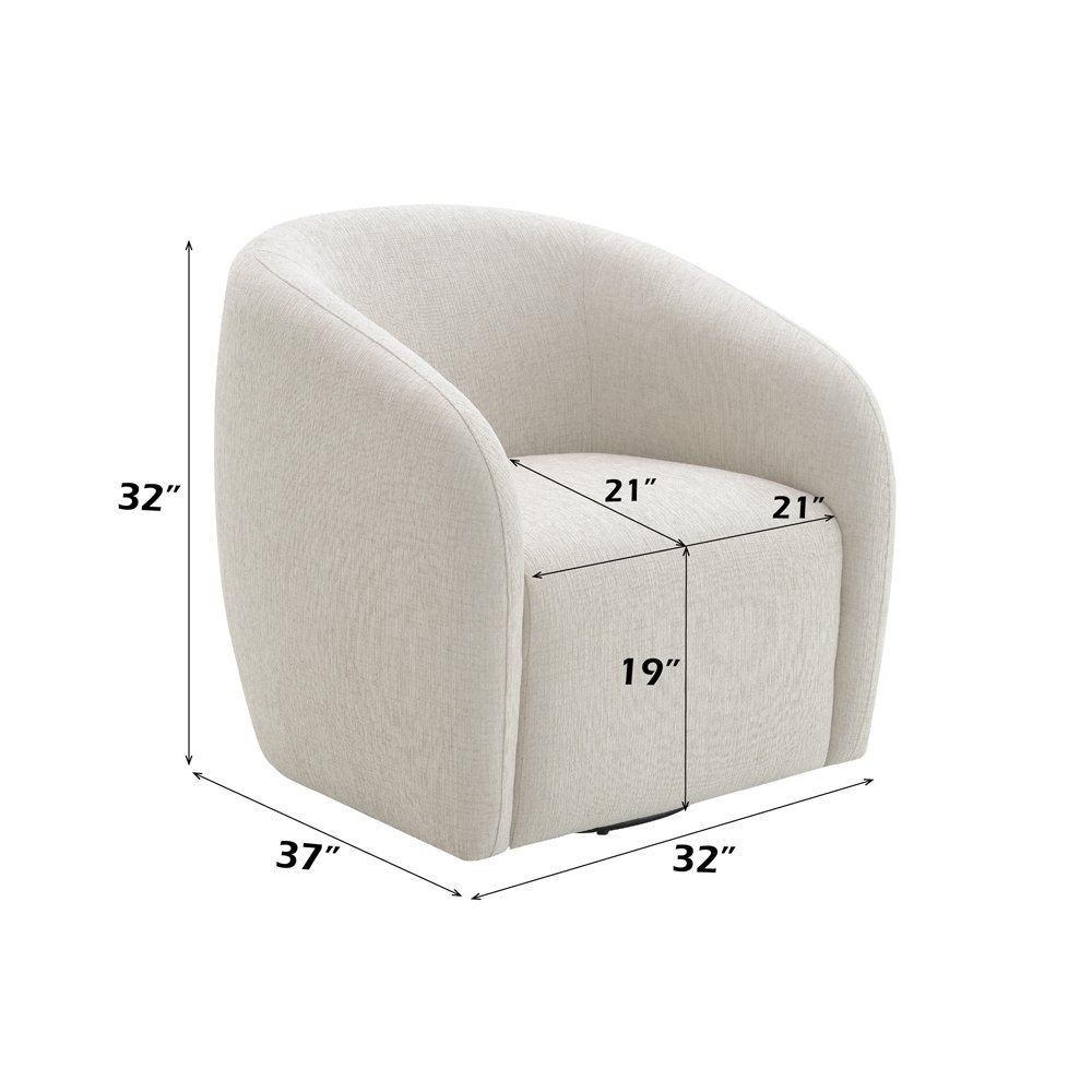 Etienne Chair w/Swivel Beige Linen. Picture 8
