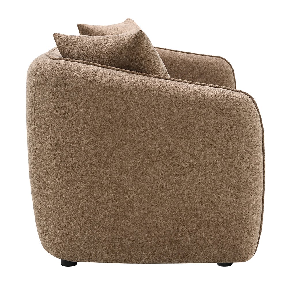 Keith Sofa w/3 Pillows Brown Chenille. Picture 4