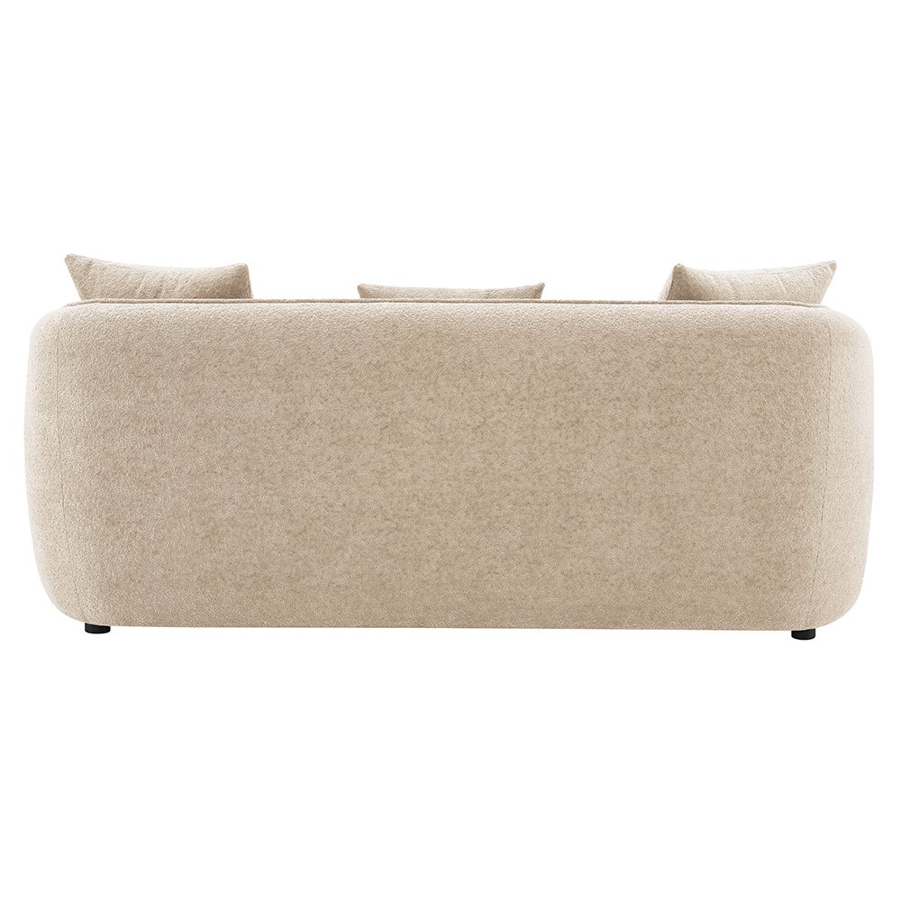 Keith Sofa w/3 Pillows Beige Chenille. Picture 5