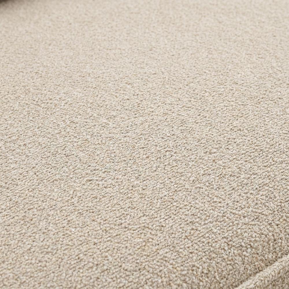 Chenille-Upholstered Contemporary Sofa with Accent Pillows, Beige. Picture 6