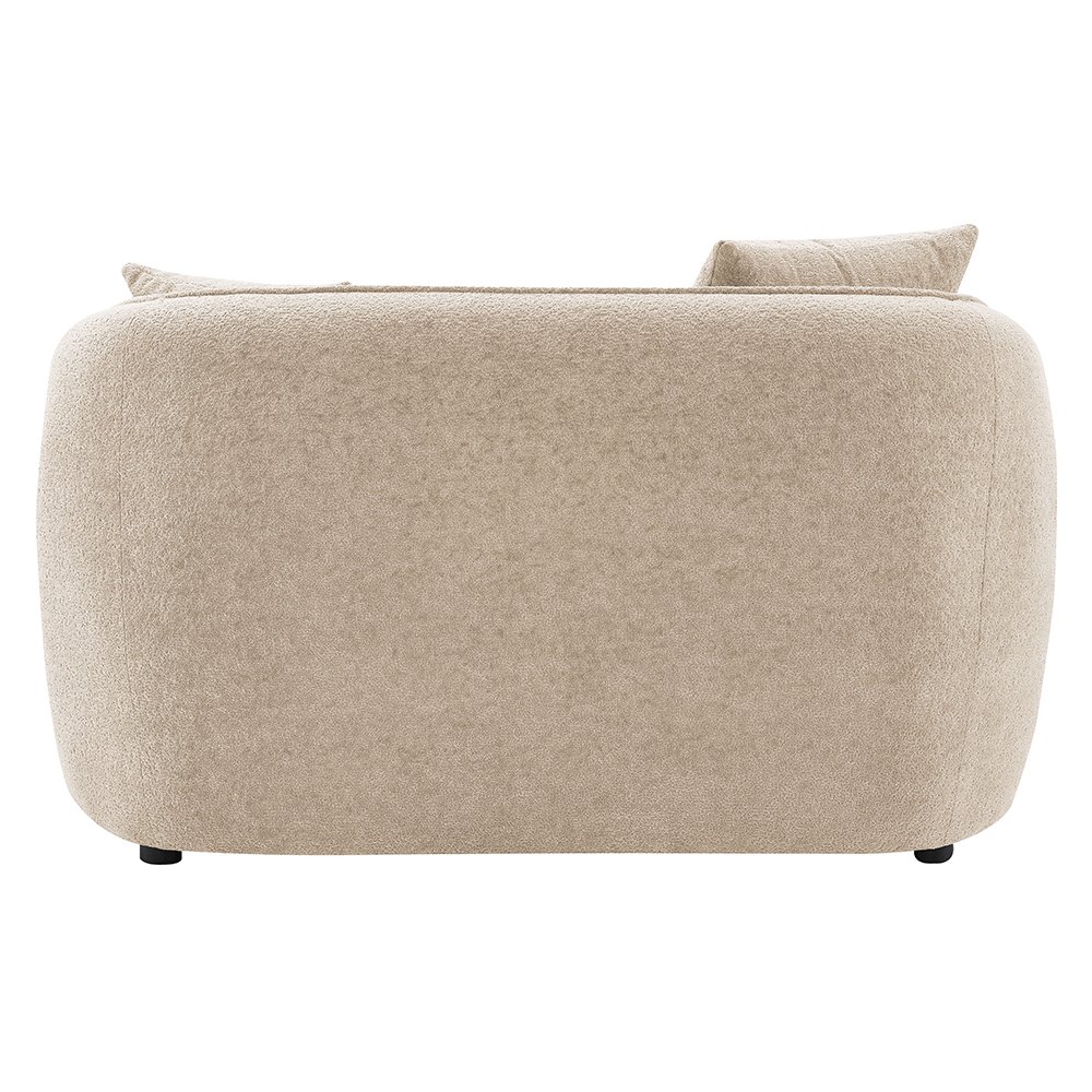 Keith Loveseat w/2 Pillows Beige Chenille. Picture 5