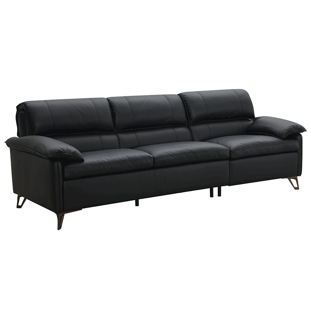 Eilene Sofa Black Top Grain Leather. Picture 2