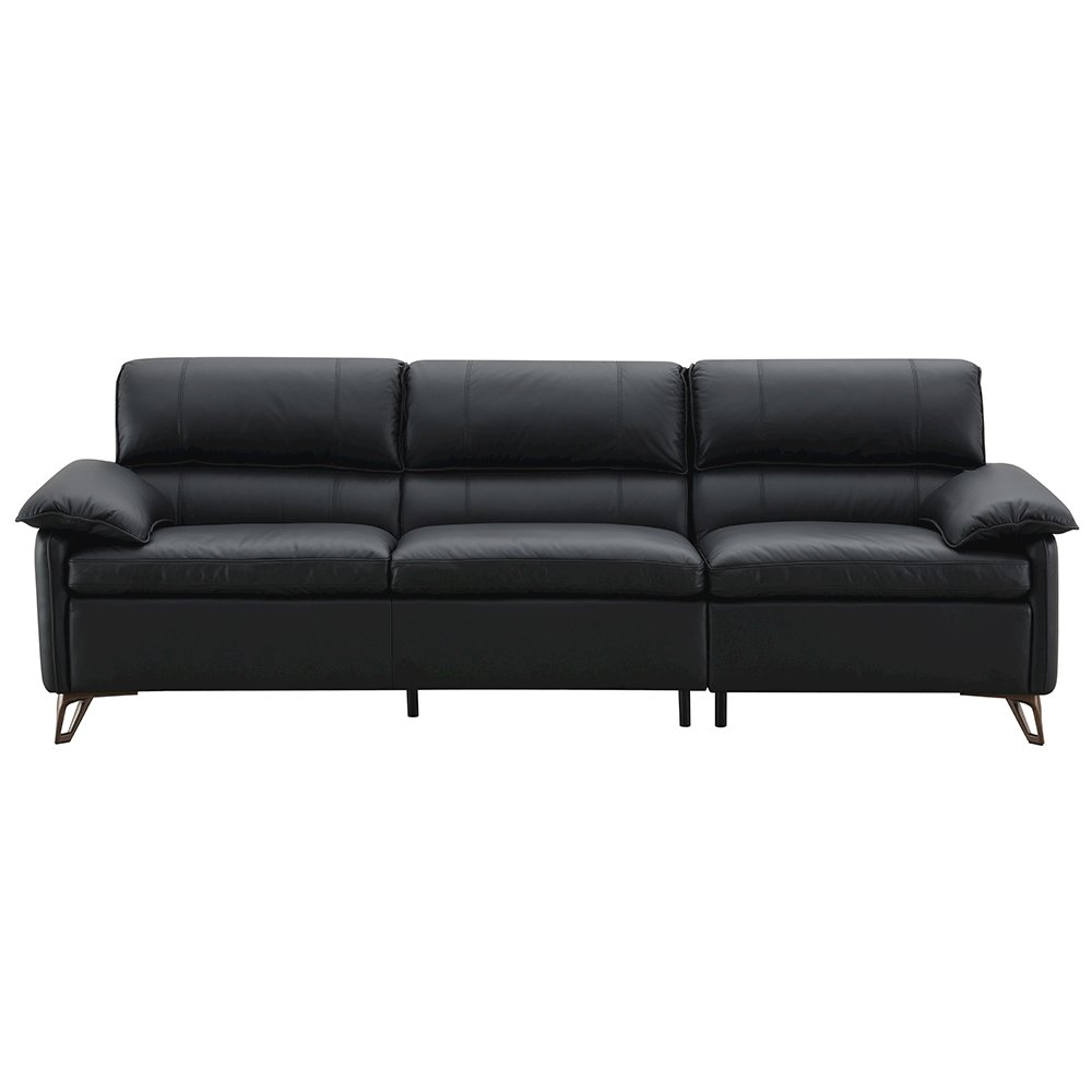 Eilene Sofa Black Top Grain Leather. Picture 3