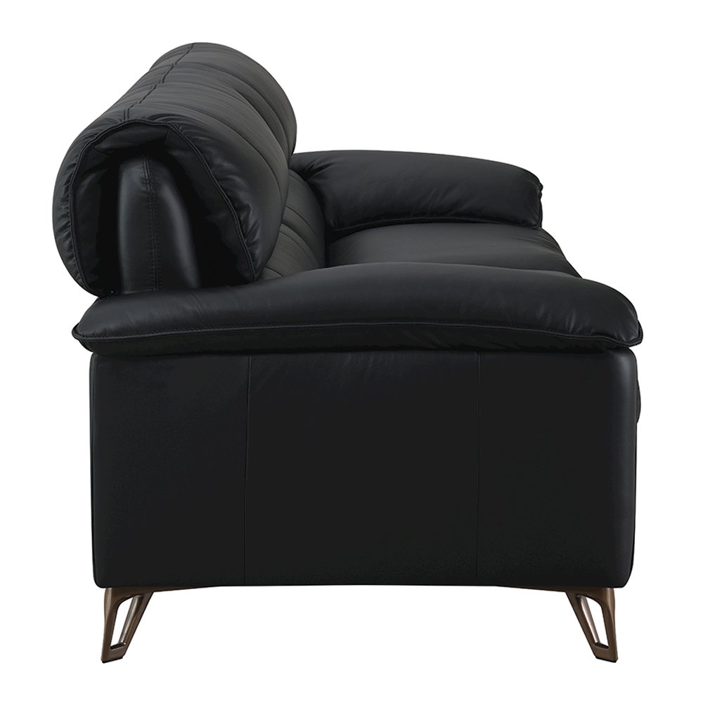 Eilene Sofa Black Top Grain Leather. Picture 4