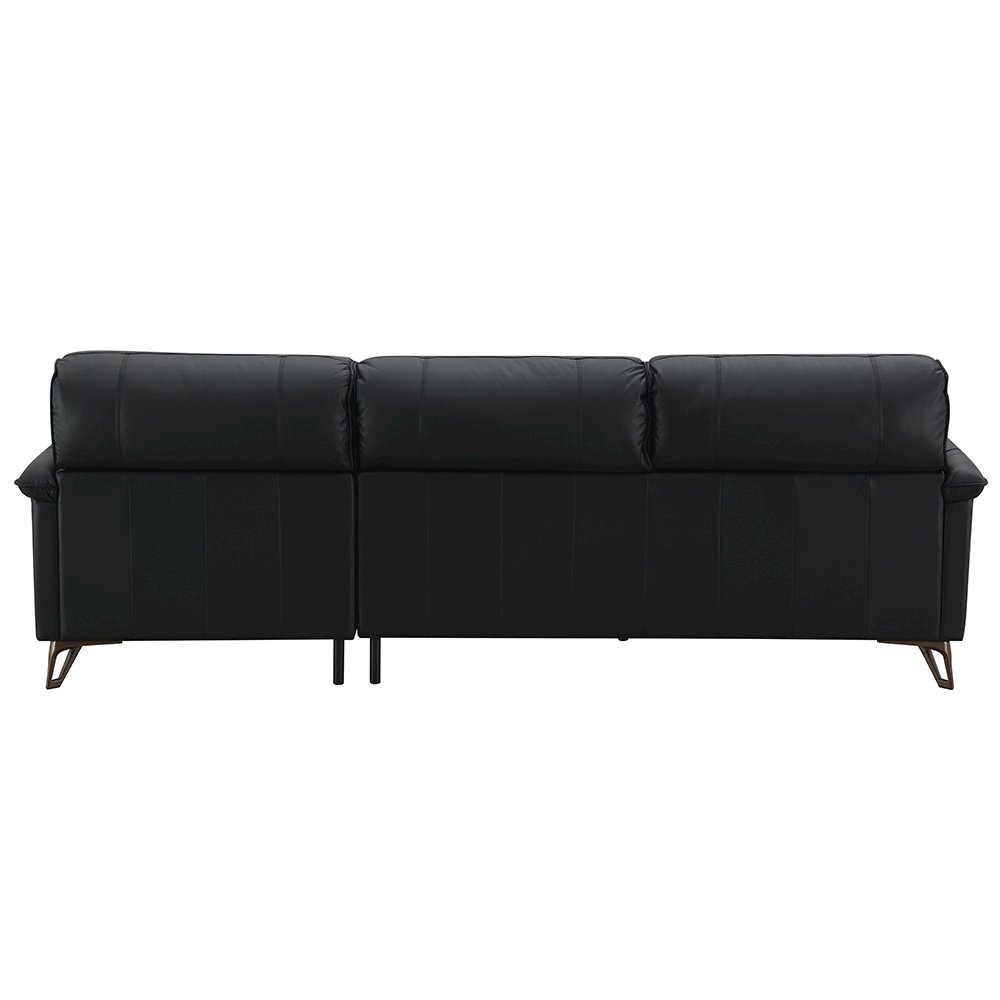 Eilene Sofa Black Top Grain Leather. Picture 5