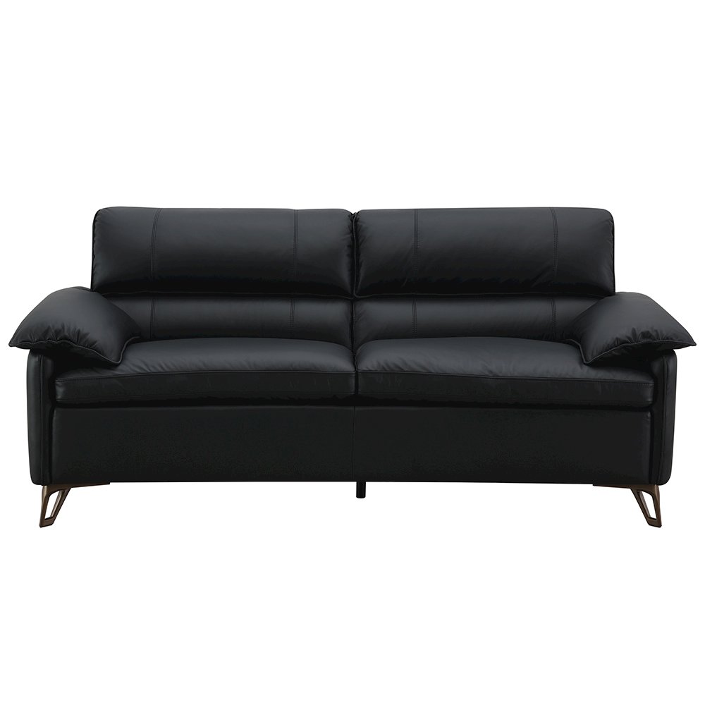 Eilene Loveseat Black Top Grain Leather. Picture 3
