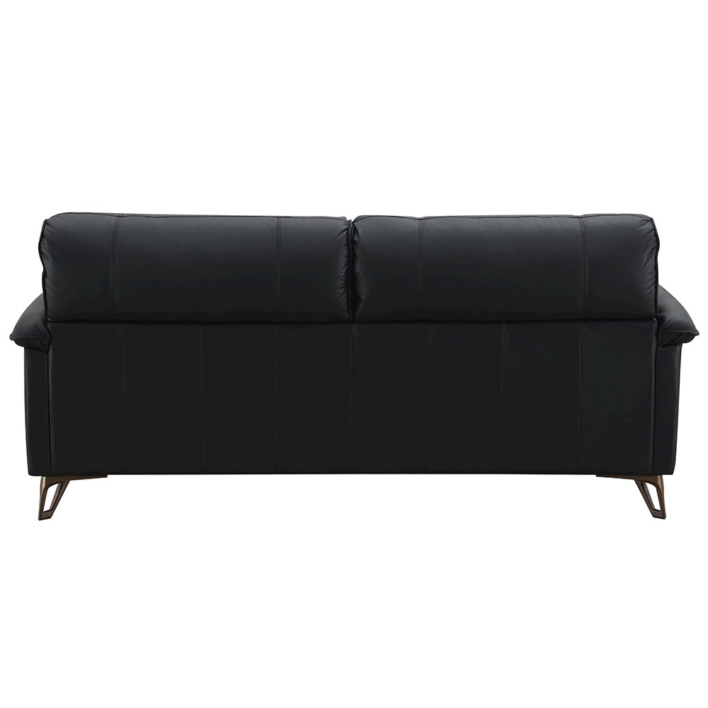 Eilene Loveseat Black Top Grain Leather. Picture 5