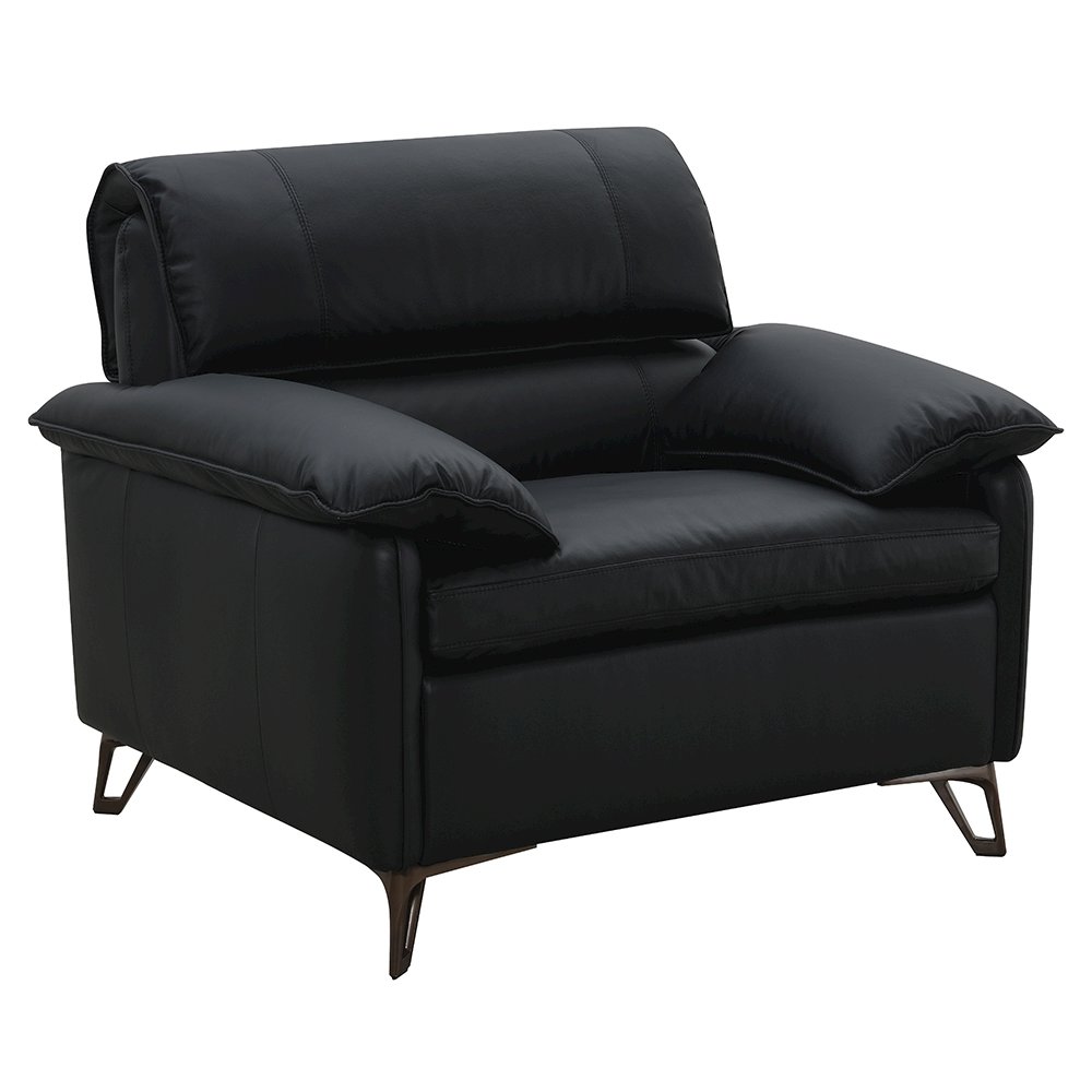 Eilene Chair Black Top Grain Leather. Picture 2