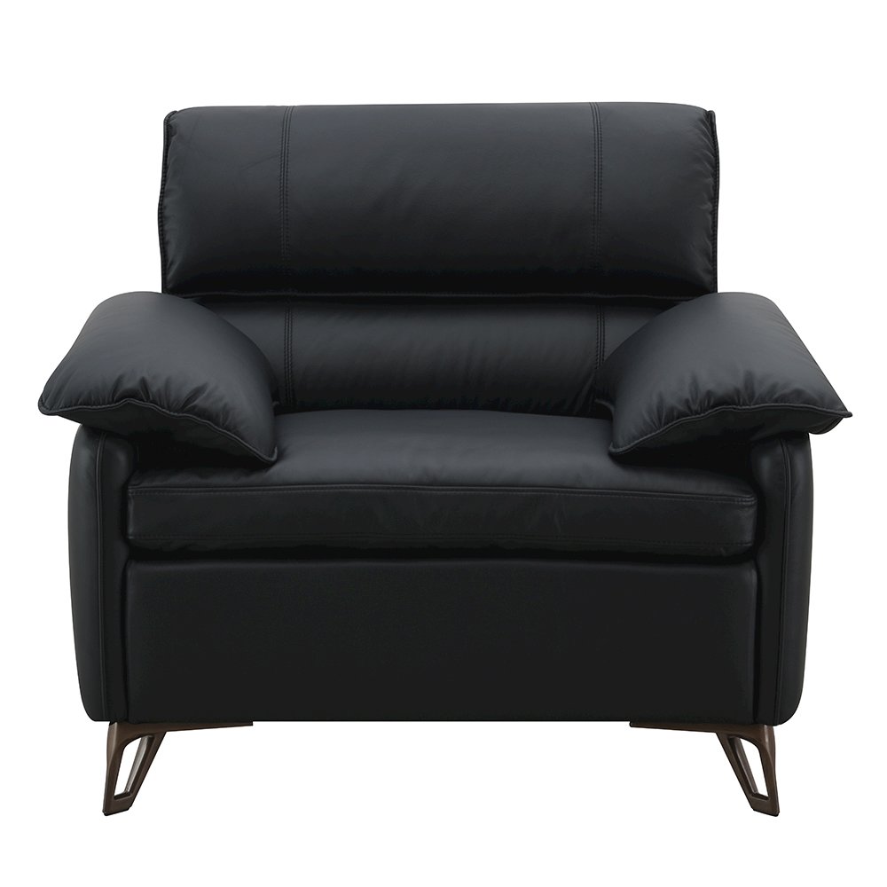 Eilene Chair Black Top Grain Leather. Picture 3