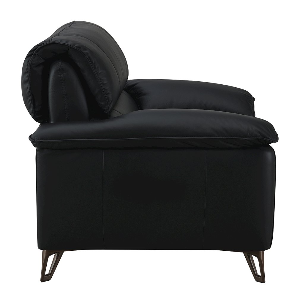 Eilene Chair Black Top Grain Leather. Picture 4