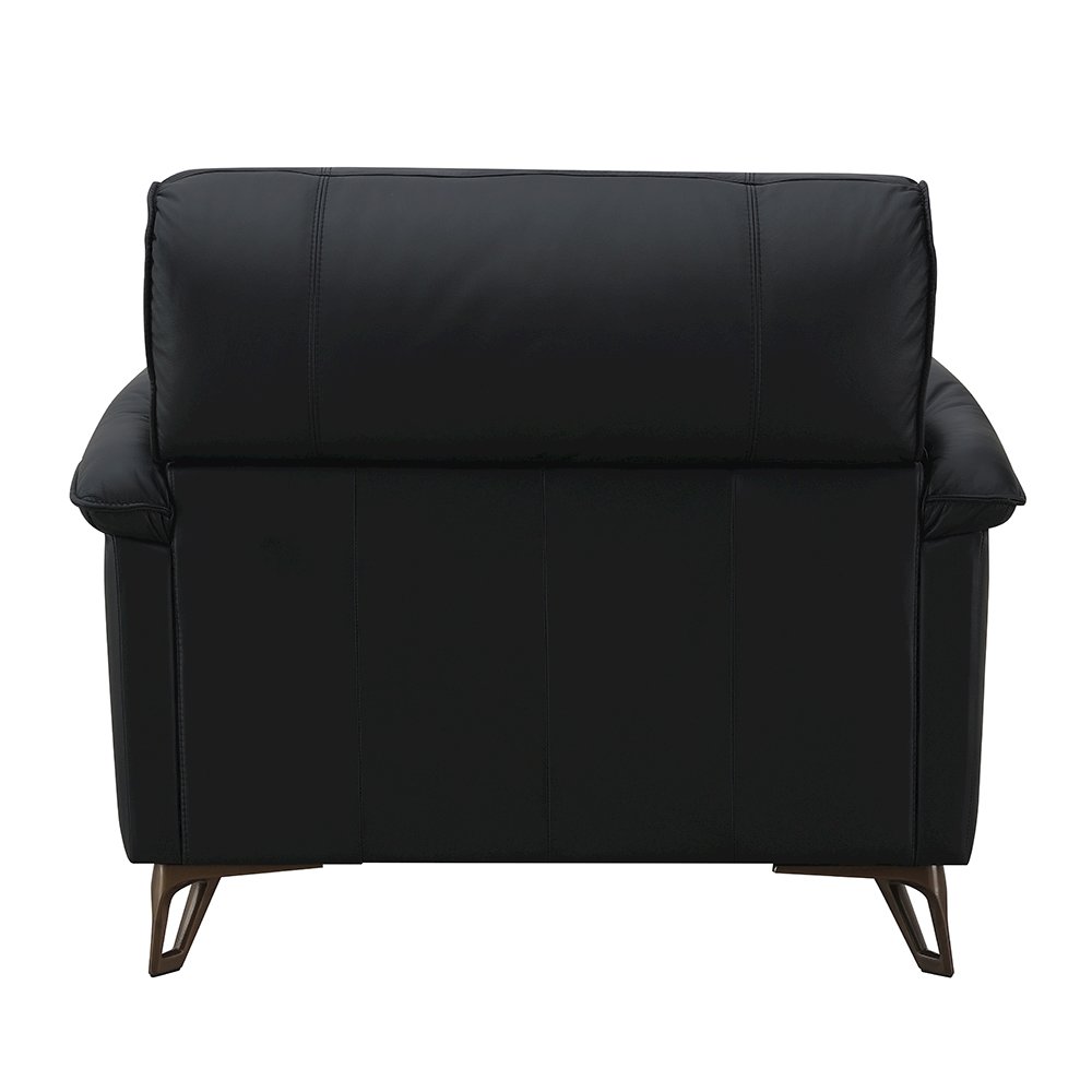 Eilene Chair Black Top Grain Leather. Picture 5