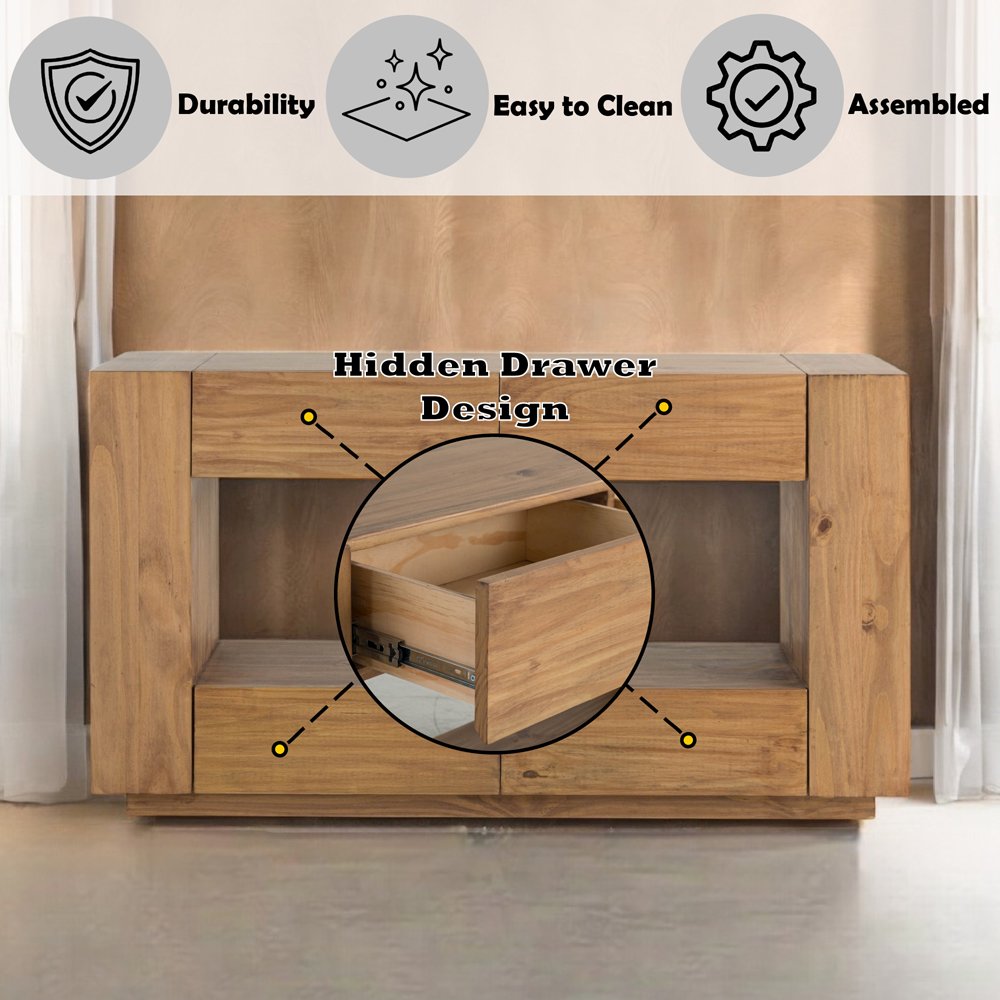 Harlan Sofa Table Oak. Picture 8