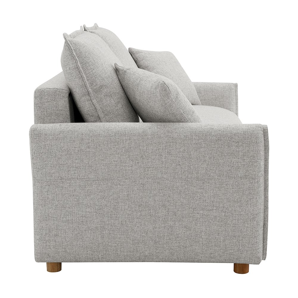 Oran Sofa w/Sleeper, Storage & 2 Pillows Gray Chenille. Picture 6