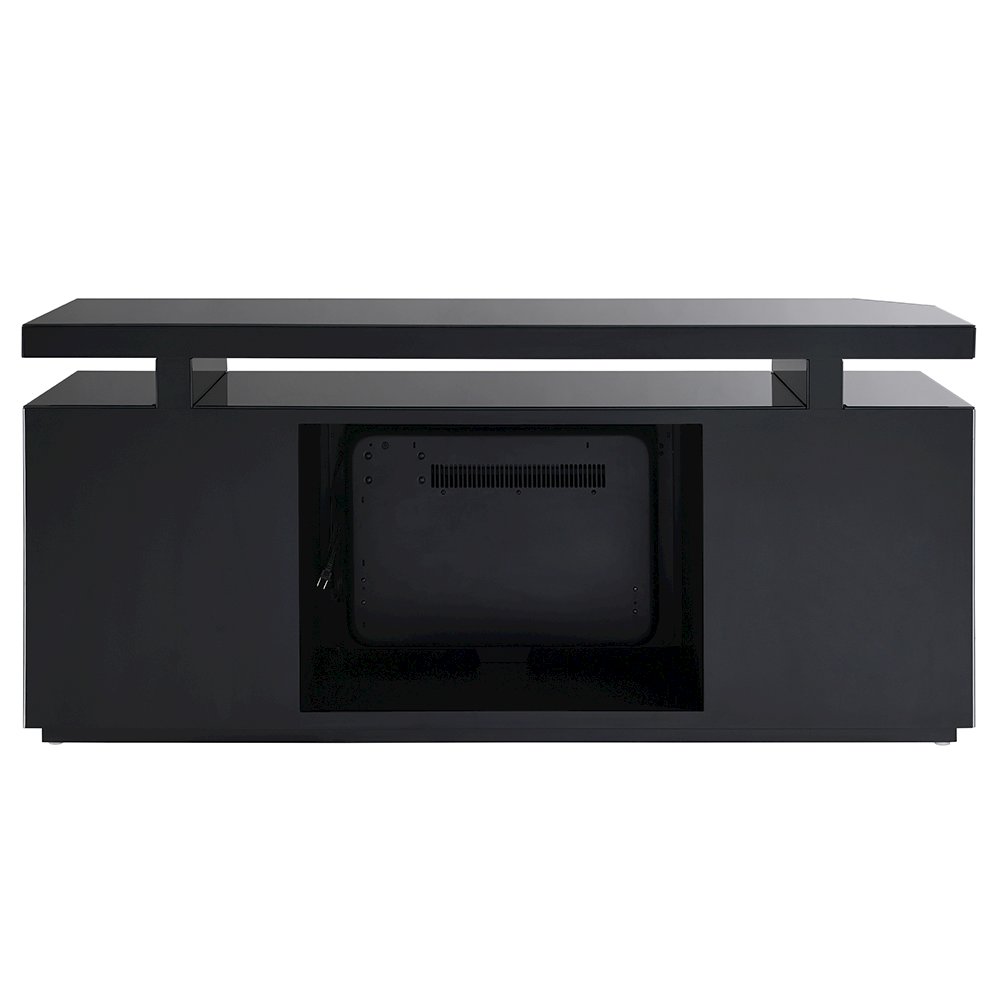 Drisana TV Stand w/Fireplace Black Mirrored. Picture 5