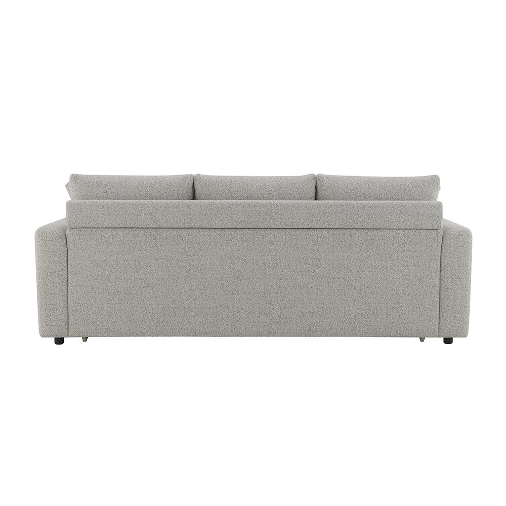 Connie Sofa w/Sleeper & 2 Pillows Gray Boucle. Picture 5