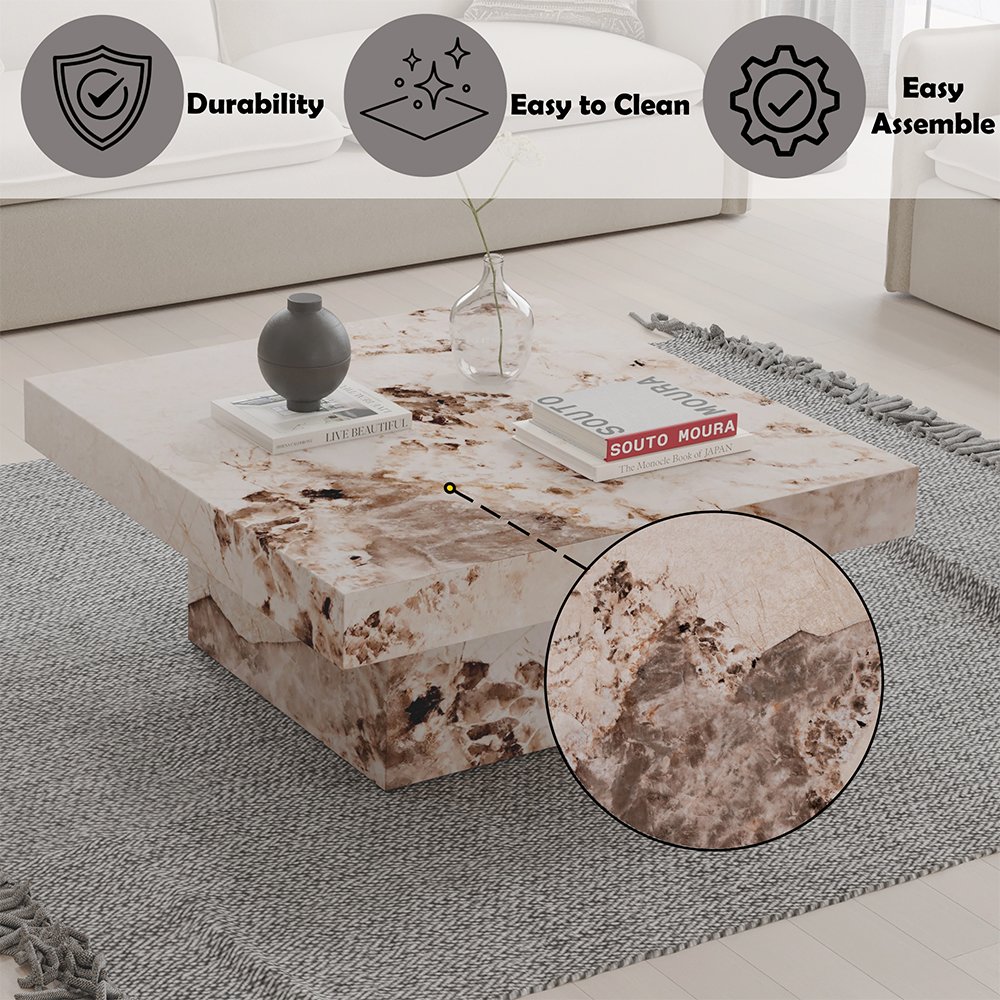 Fultan Coffee Table Engineered Stone. Picture 8
