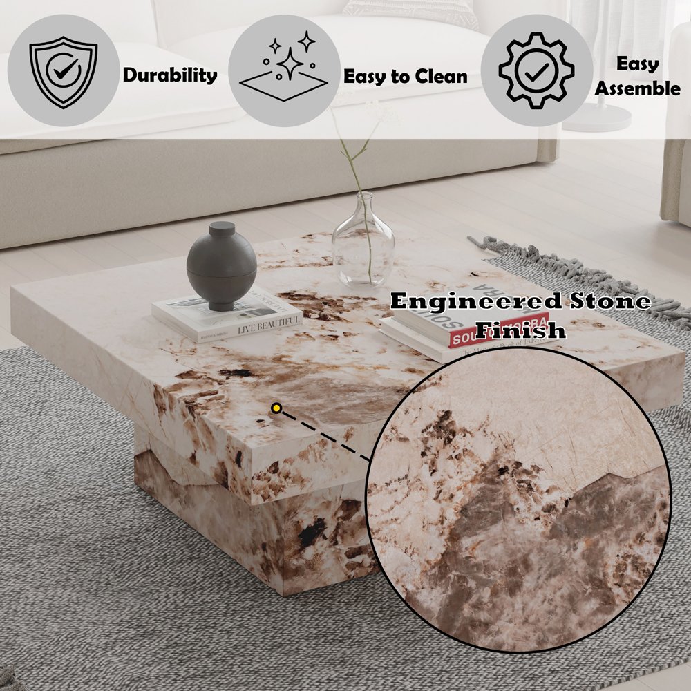 Fultan Coffee Table Engineered Stone. Picture 9