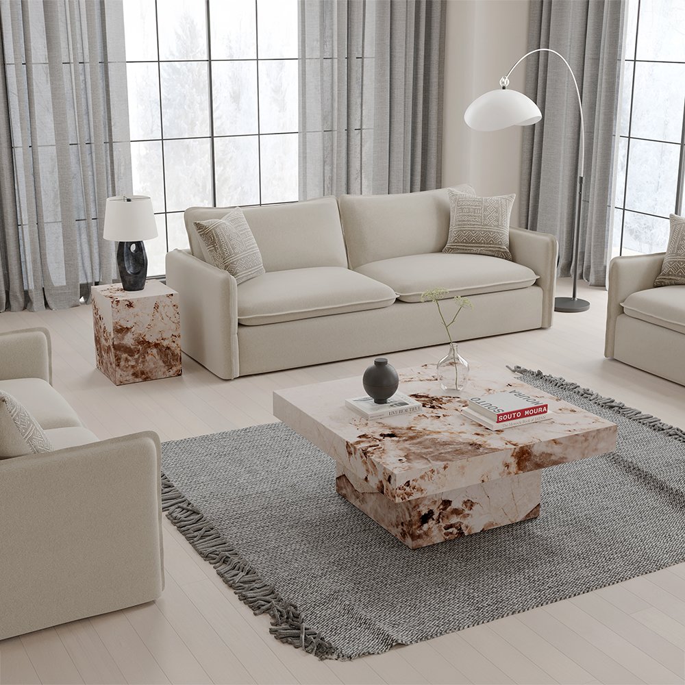 Fultan Coffee Table Engineered Stone. Picture 6