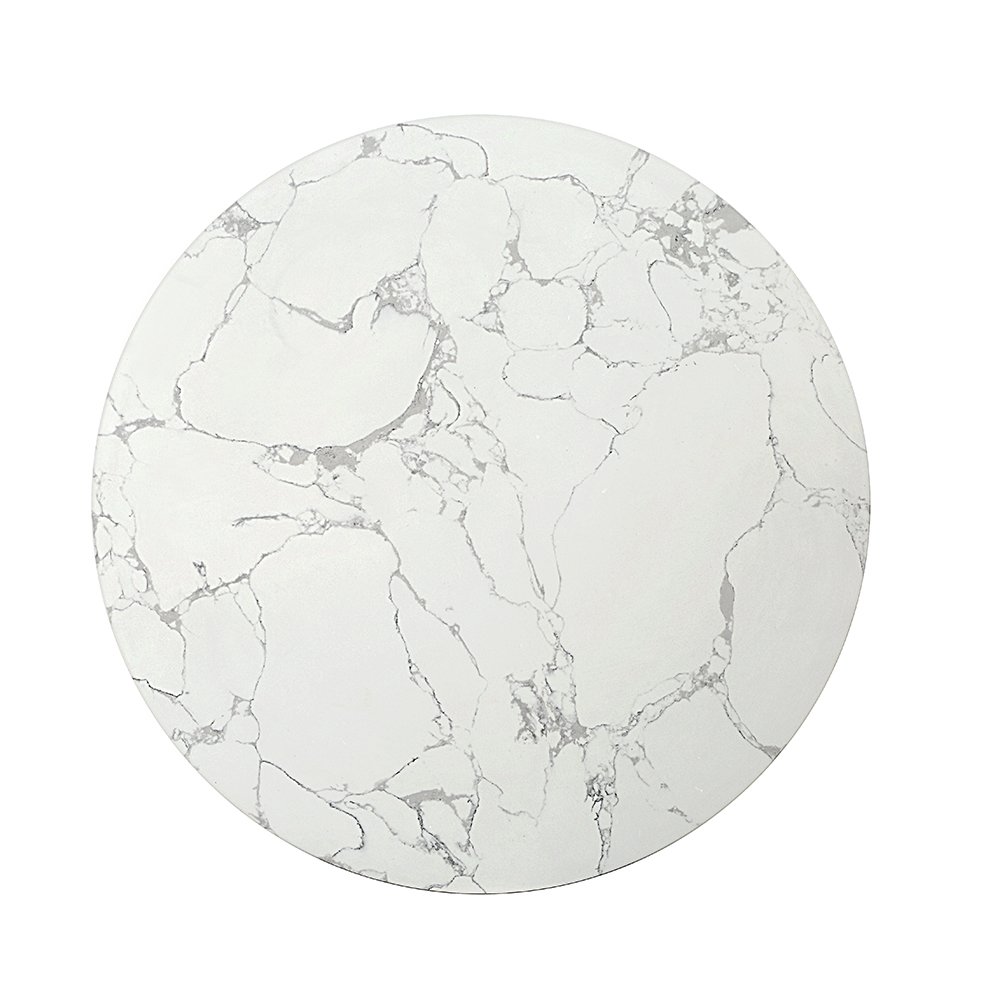 Clayten End Table White Engineering Marble Top & Espresso. Picture 3