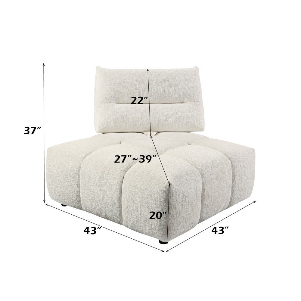 Loanna Modular - Wedge Beige Linen. Picture 9