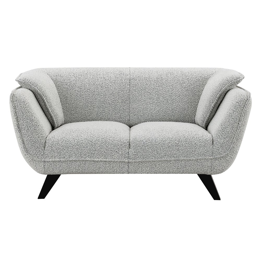 Nayeli Loveseat Light Gray Boucle. Picture 3