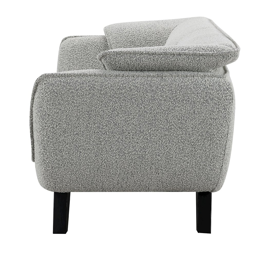 Nayeli Loveseat Light Gray Boucle. Picture 4