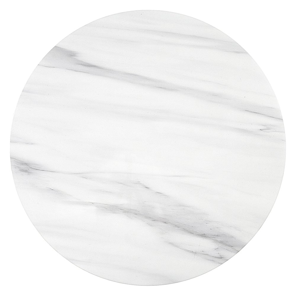 Zaid End Table Engineering Marble & White High Gloss. Picture 3
