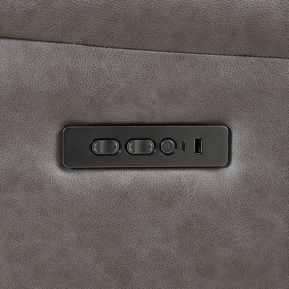 Kantu Motion Sectional Sofa Brown Synthetic Leather. Picture 7