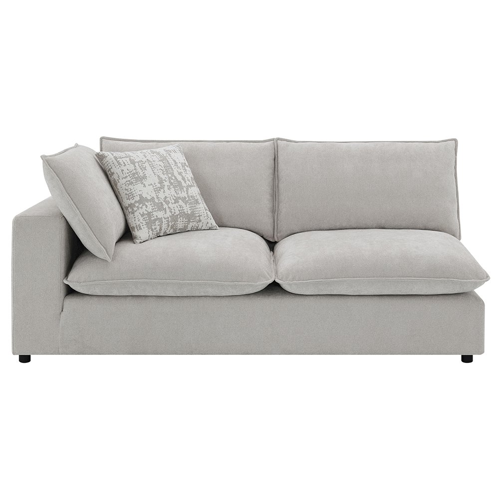 Marisa Modular LF Loveseat w/2 Pillows Beige Boucle. Picture 2