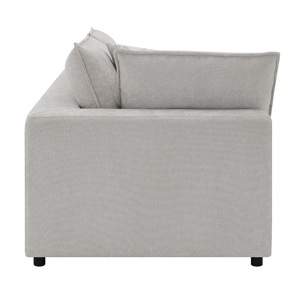 Marisa Modular LF Loveseat w/2 Pillows Beige Boucle. Picture 4