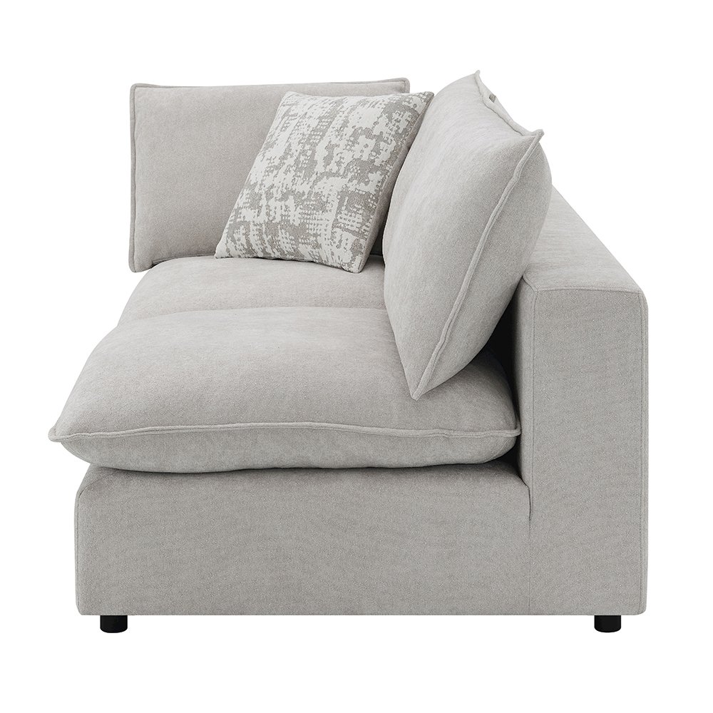 Marisa Modular LF Loveseat w/2 Pillows Beige Boucle. Picture 6