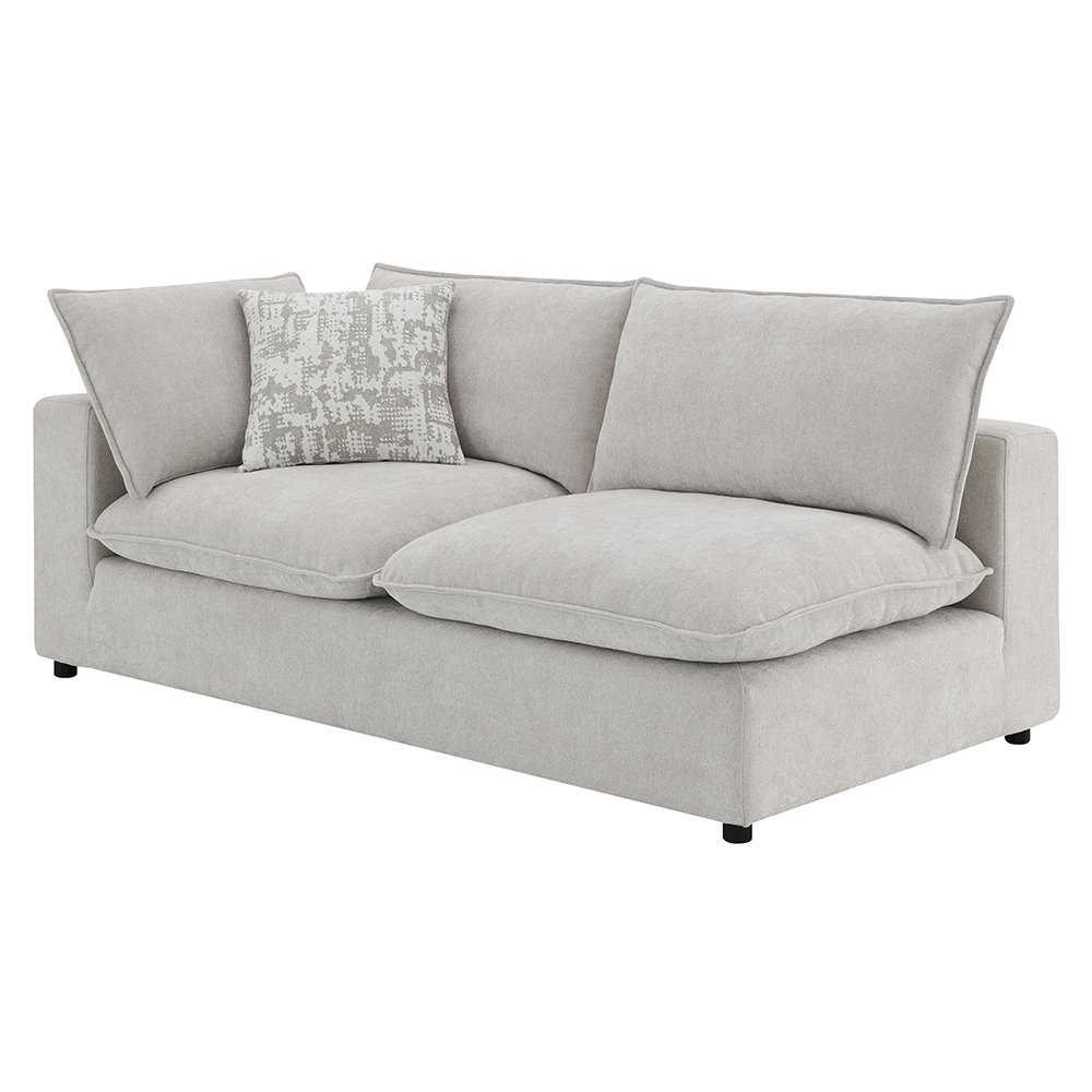 Marisa Modular LF Loveseat w/2 Pillows Beige Boucle. Picture 7