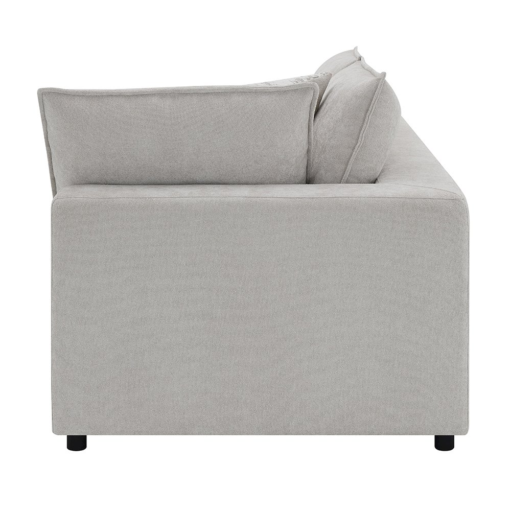 Marisa Modular RF Loveseat w/2 Pillows Beige Boucle. Picture 3