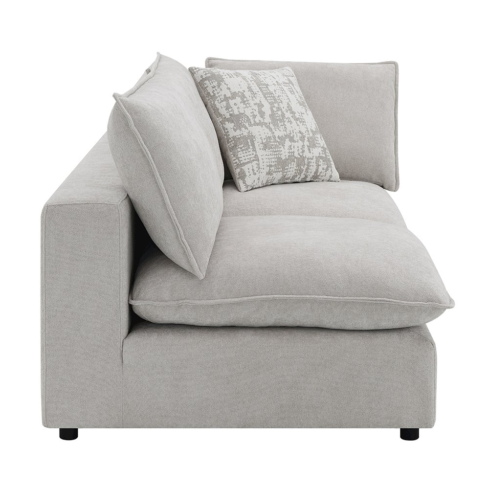 Marisa Modular RF Loveseat w/2 Pillows Beige Boucle. Picture 5