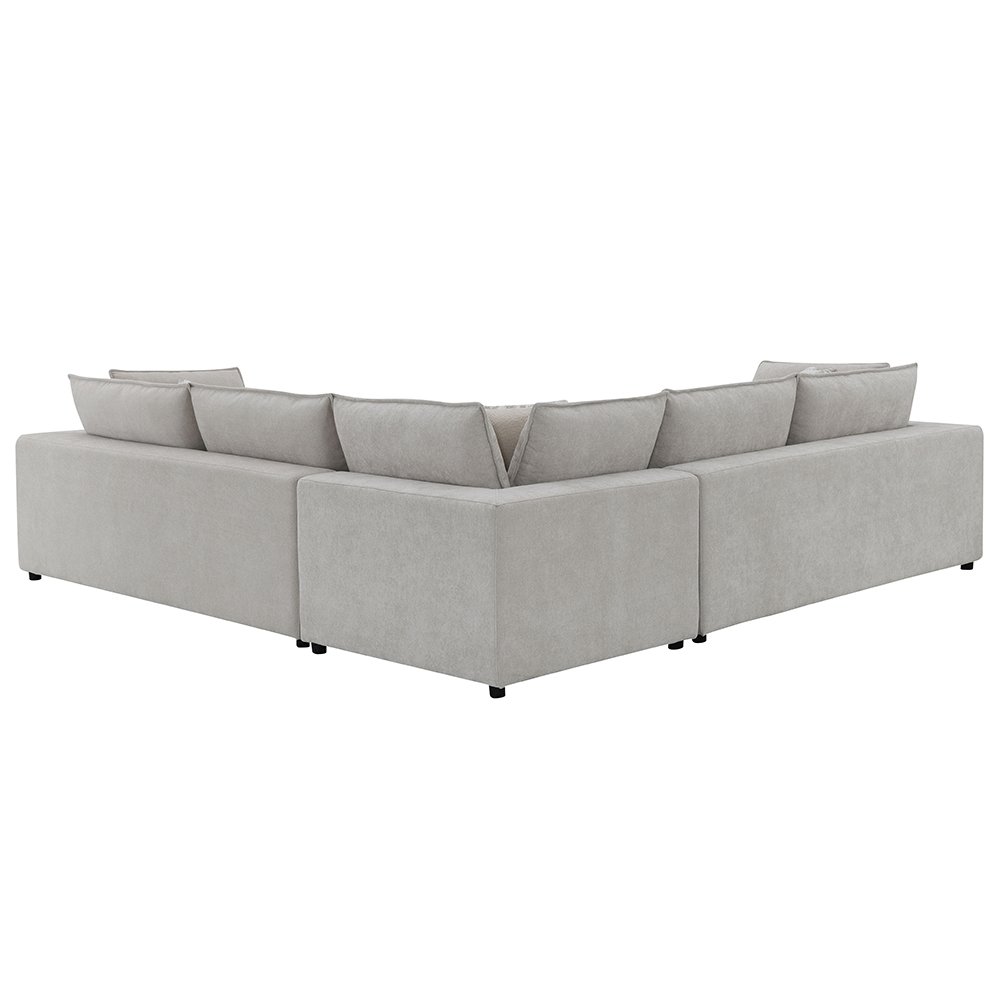 Marisa Modular RF Loveseat w/2 Pillows Beige Boucle. Picture 8