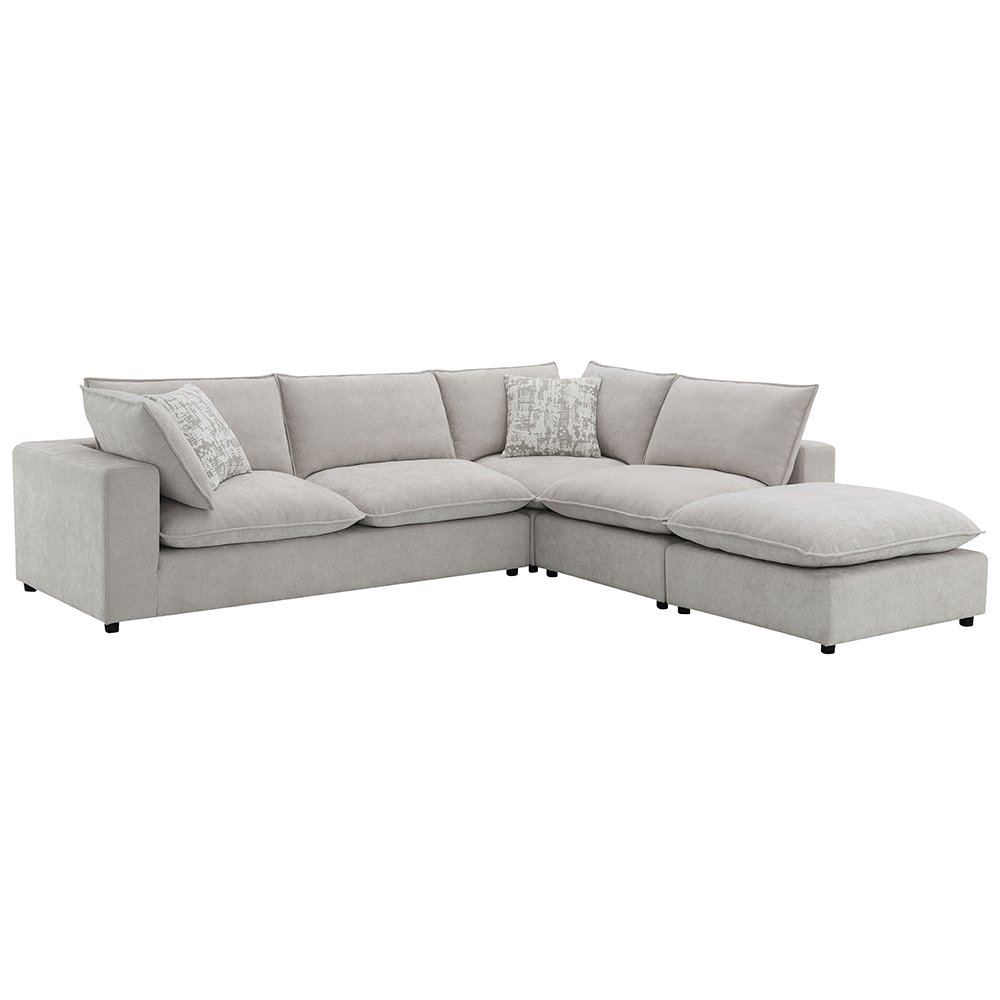 Marisa Modular Ottoman Beige Boucle. Picture 4