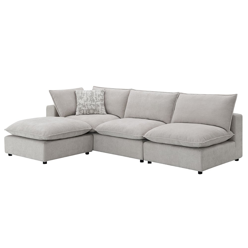 Marisa Modular Ottoman Beige Boucle. Picture 8