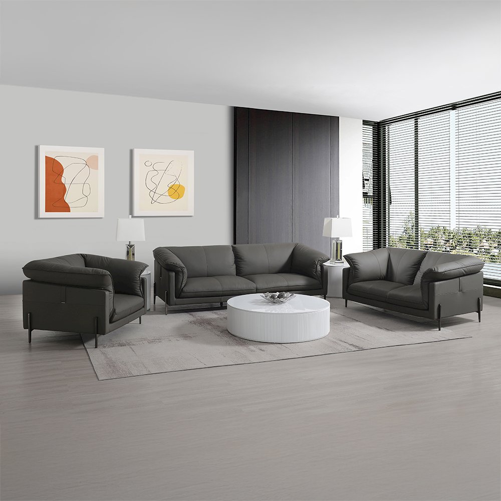 Tadi Sofa Black Top Grain Leather. Picture 10