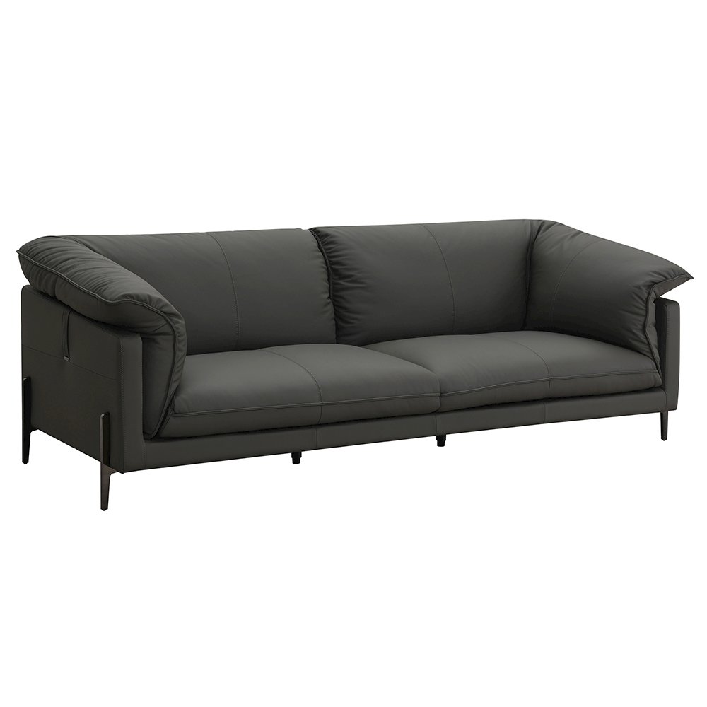 Tadi Loveseat Black Top Grain Leather. Picture 2