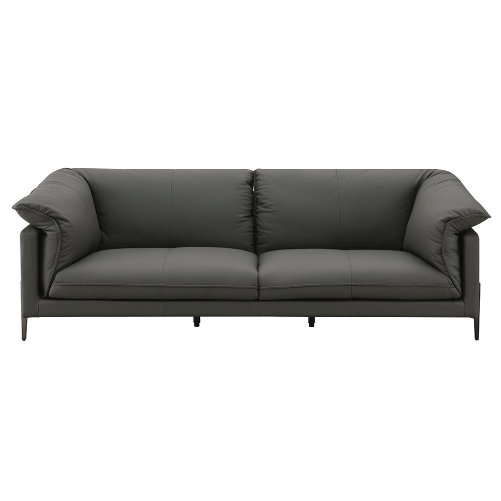 Tadi Loveseat Black Top Grain Leather. Picture 3