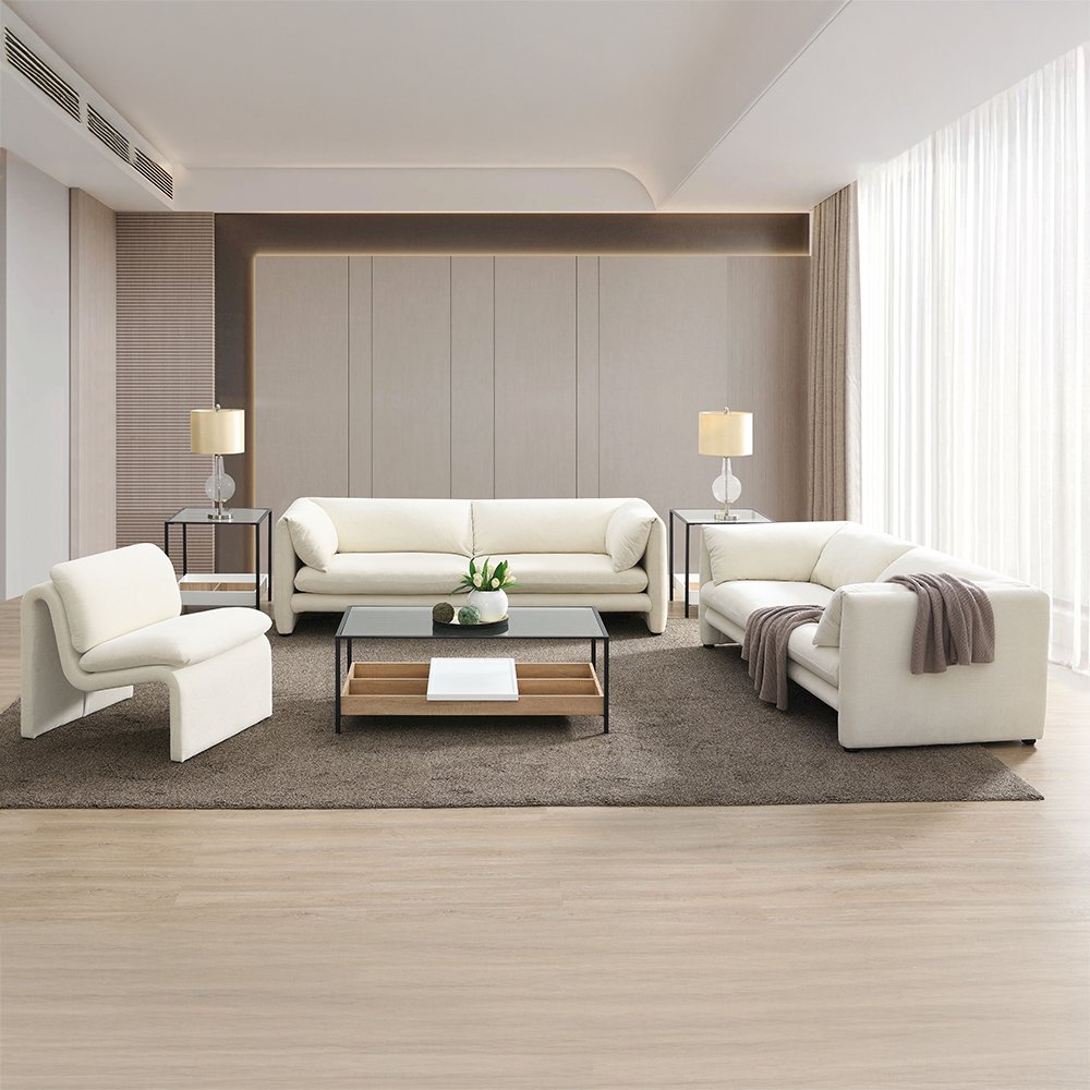 Jaeda Sofa Beige Linen. Picture 8