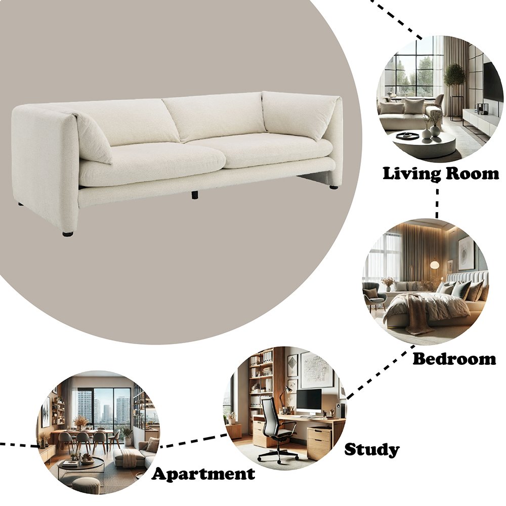 Jaeda Sofa Beige Linen. Picture 9